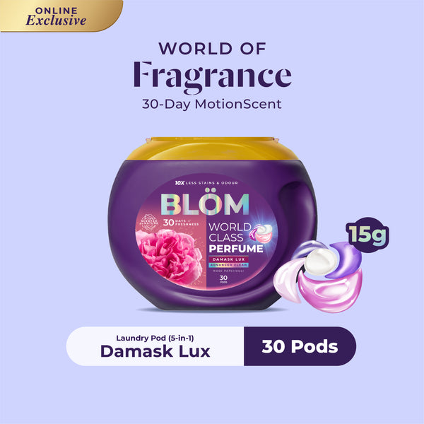 BLÖM Damask Lux 5-in-1 Laundry Pods (30 Pods)