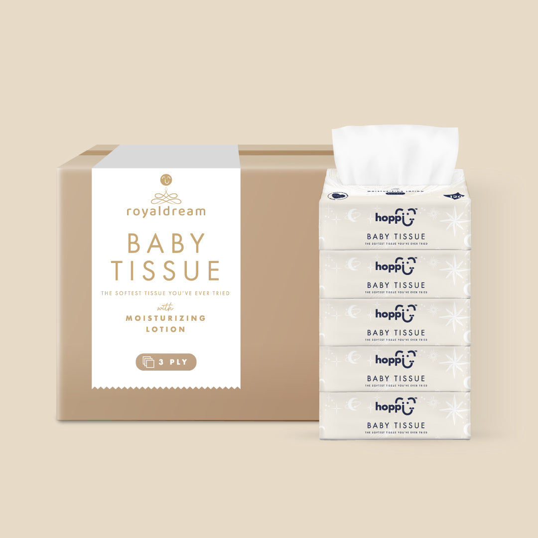 [CARTON DEAL] Hoppi RoyalDream Baby Tissue (120 Wipes x 60 Packs)