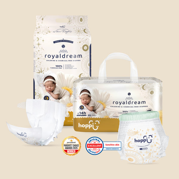 Hoppi RoyalDream Diapers 100% 7 Chemicals-Free
