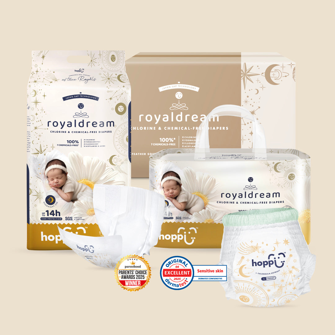 [CARTON DEAL] Hoppi RoyalDream Diapers 100% 7 Chemicals-Free