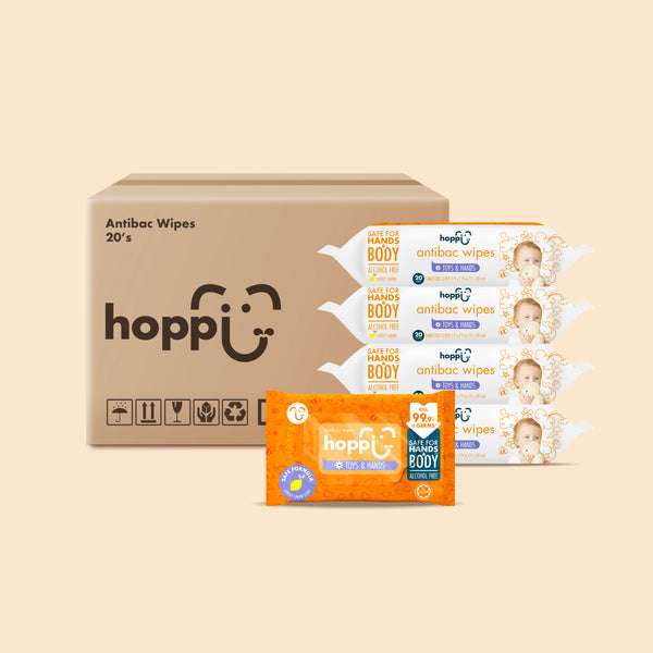 [Carton] Hoppi Antibacterial Wipes (20 Wipes x 25 Packs)