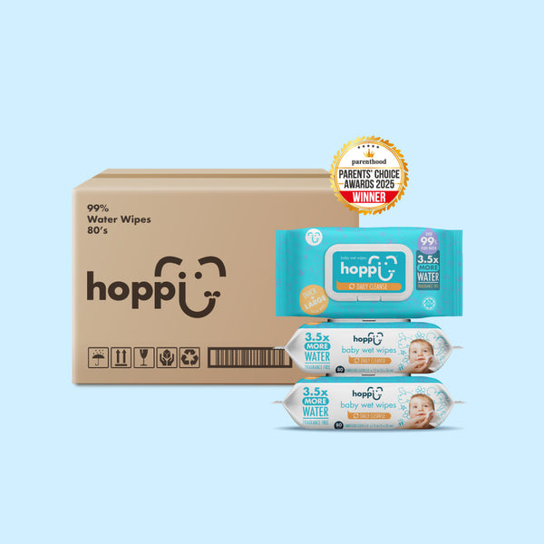 [Carton] Hoppi Baby Wet Wipes (20 Wipes x 25 Packs)