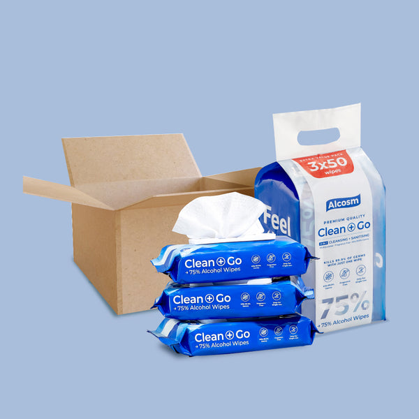 75% Alcohol 50s' Wipes (50s' x 8 Bundles x 3 Packs)