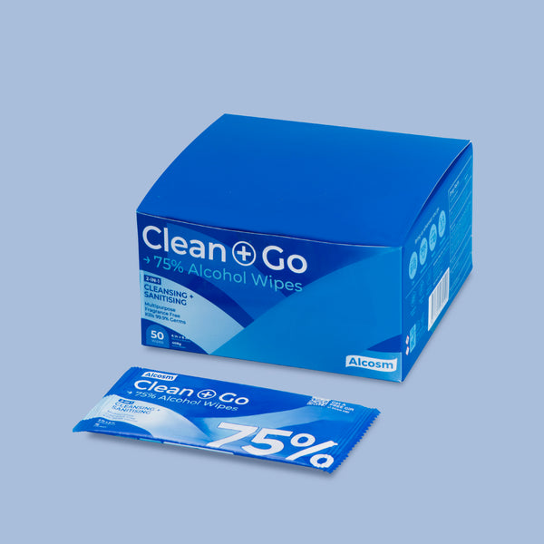 75% Alcohol Classic Wipes - Individual (50s' x 2 Box)