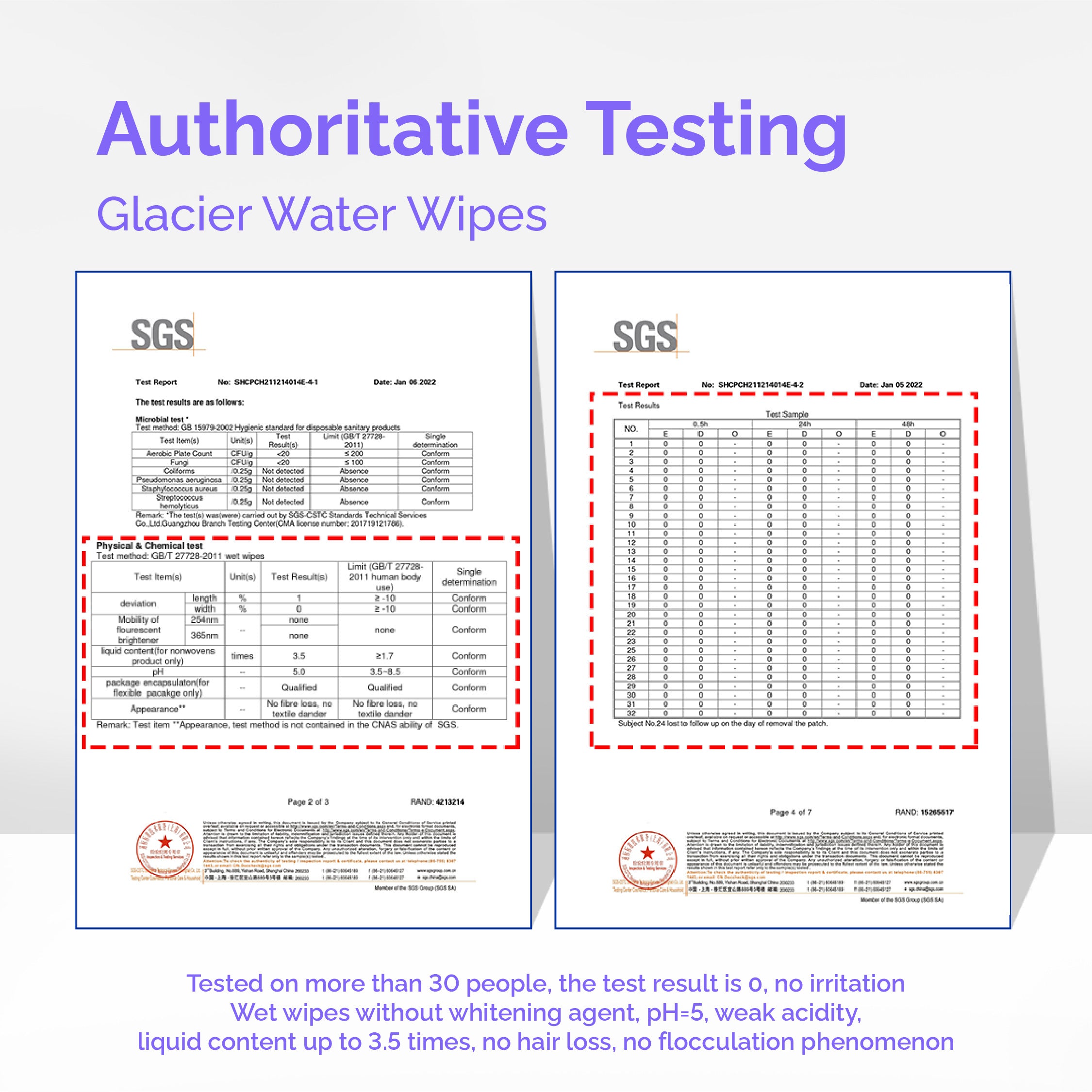 Glacier Wipes (80s' x 2)